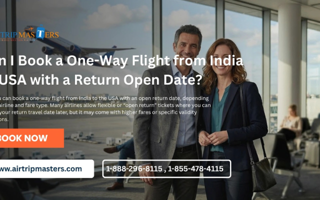 Can I Book a One-Way Flight from India to USA with a Return Open Date?