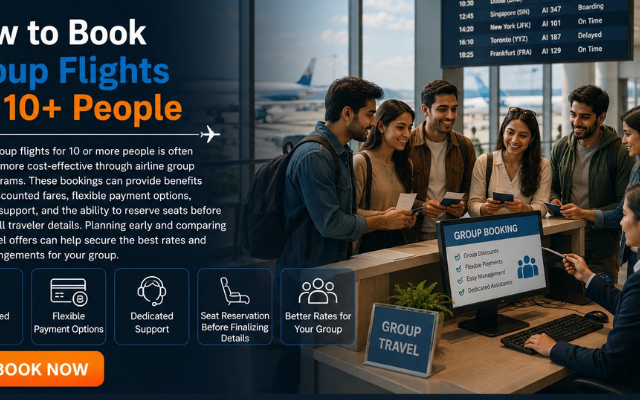 How to Book Group Flights for 10+ People?