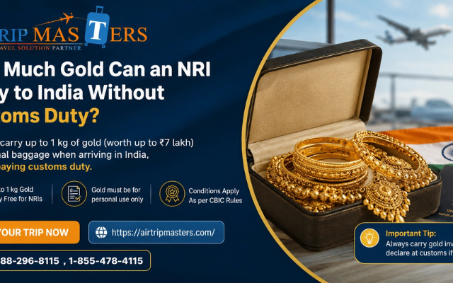 How Much Gold Can an NRI Carry to India Without Customs Duty?