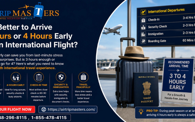 Is It Better to Arrive 3 Hours or 4 Hours Early for an International Flight?