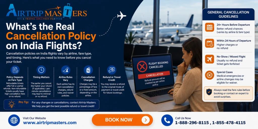 cancellation policy on India flights